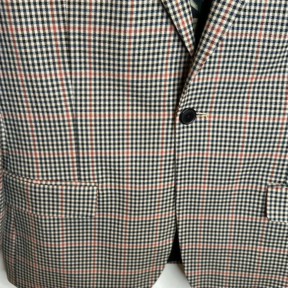 ASOS MENS GINGHAM CHECK PATTERN BLAZER LINED 42 REGULAR - Picture 2 of 8